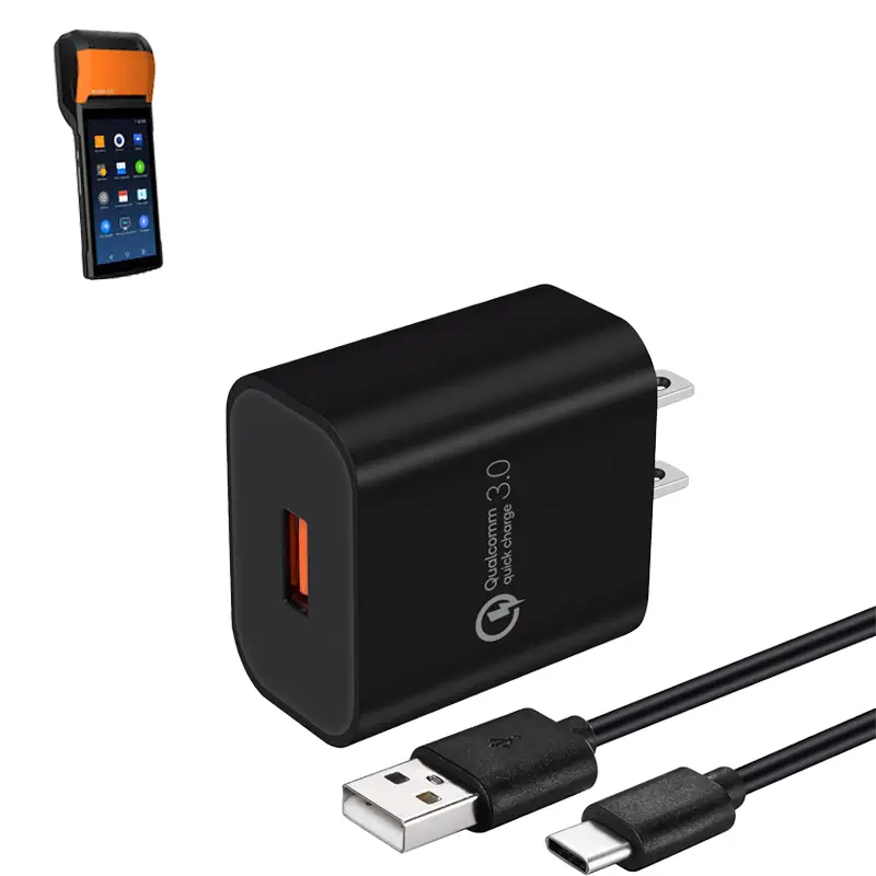 Chargeur mural pour terminal Sunmi POS portable avec câble USB-C | Agoz