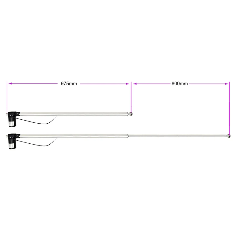 12V 24V Vérin électrique 6000N 600kg actionneur linéaire course 800mm (Modèle: 0041518)