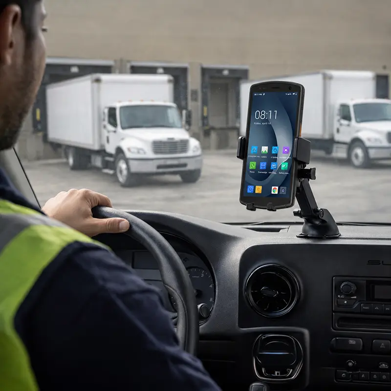 Support véhicule pour scanner portable Urovo destiné aux équipes mobiles | Agoz