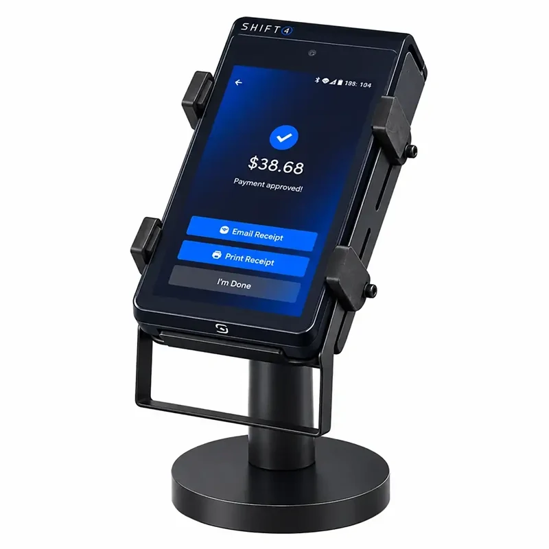 Support de terminal Shift4 POS en métal avec fixation pivotante pour comptoir