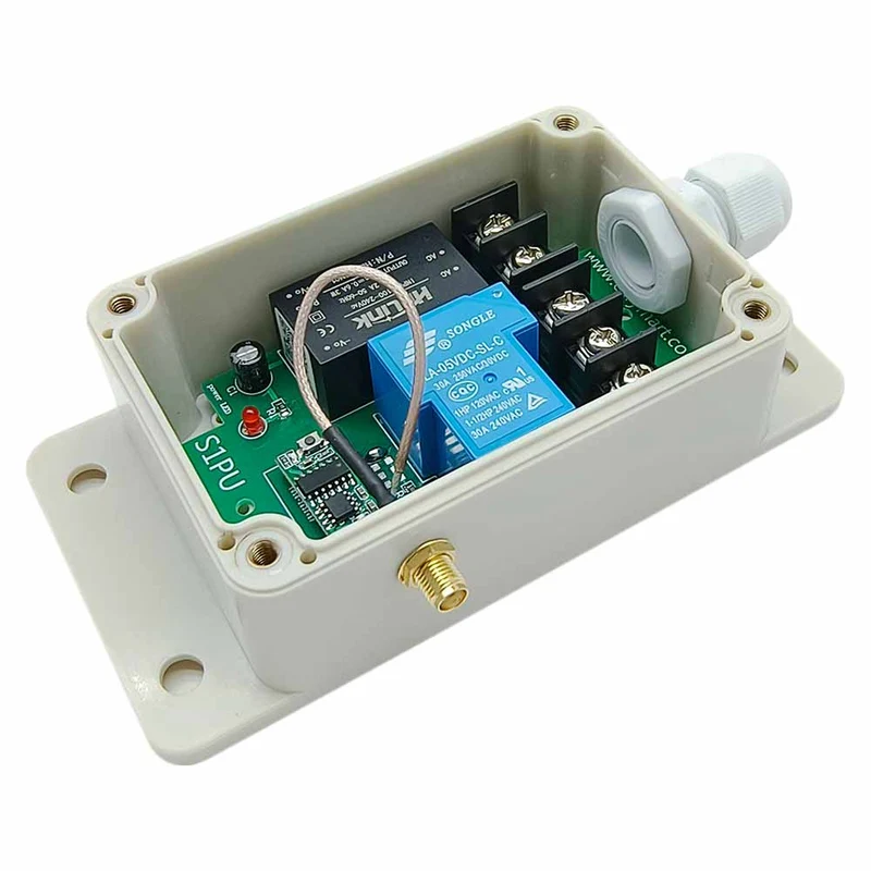 230V Étanche Interrupteur Sans Fil Récepteur Sortie Relais 1 Voie 30A (Modèle: 0020488)