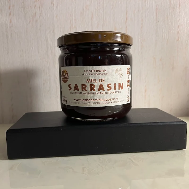 A Découvrir Les Bons Miels du Vexin et du Midi Miel de Sarrasin Liquide Foncé Fort Pot 500g 1kg 5kg