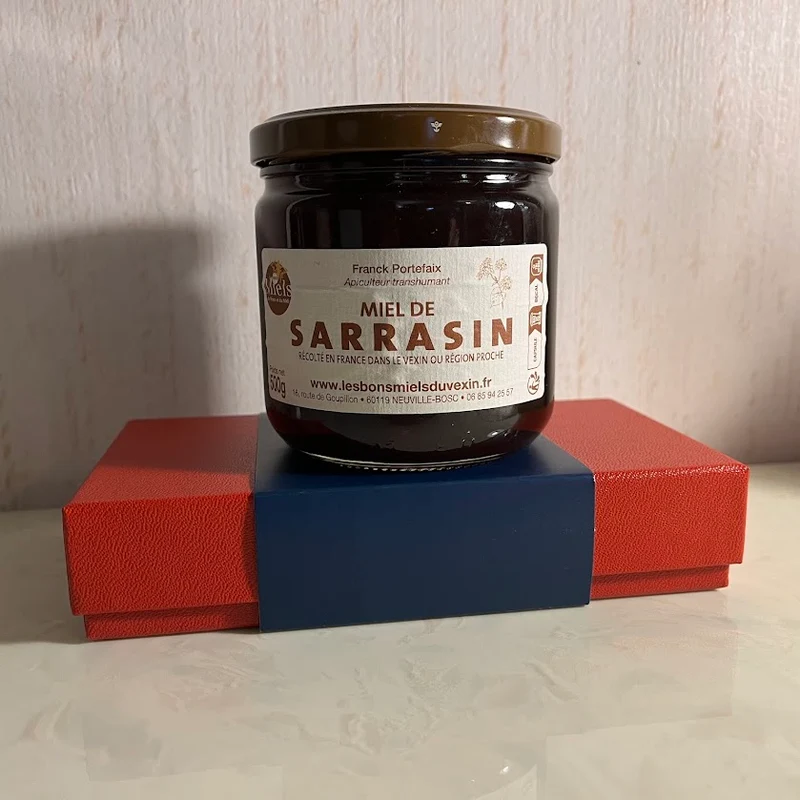 A Découvrir Les Bons Miels du Vexin et du Midi Miel de Sarrasin Liquide Foncé Fort Pot 500g 1kg 5kg