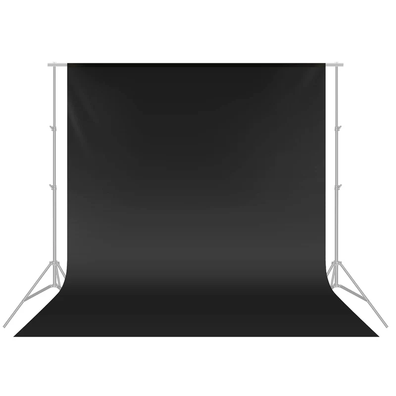 Neewer 10x20 ft / 3x6m Photo Studio 100% Mousseline Pure Pliant Toile de Fond pour Photographie, Vidéo et Télévision (Noire)