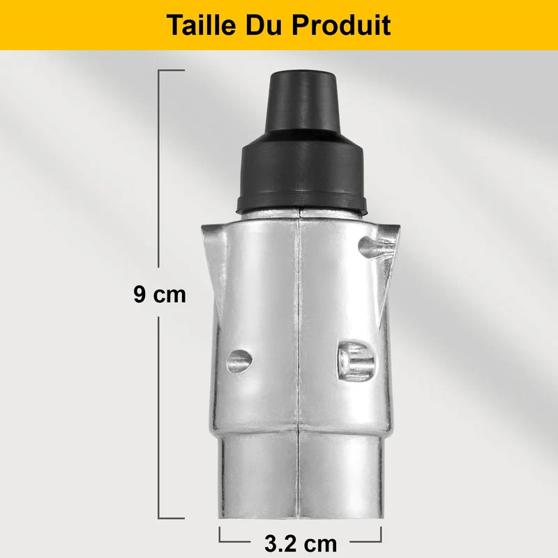 Spurtar Prise Remorque 7 Broches, Adaptateur Prise Remorque Faisceau Remorque 7 Broches, Connecteur de Remorque Voiture 12V, Prise Remorque Connecteur Plug Standard Européen Accessoires de Remorque