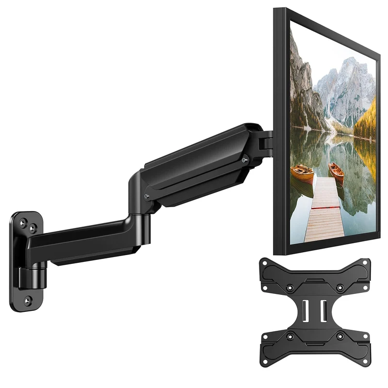 HUANUO Support Mural pour Écrans Ultra-Large de 24"-35", Support Ecran PC Mural à Mouvement Complet, Support Mural pour Moniteur, Support VESA 75/100/200mm, Capacité de Charge 3-12KG
