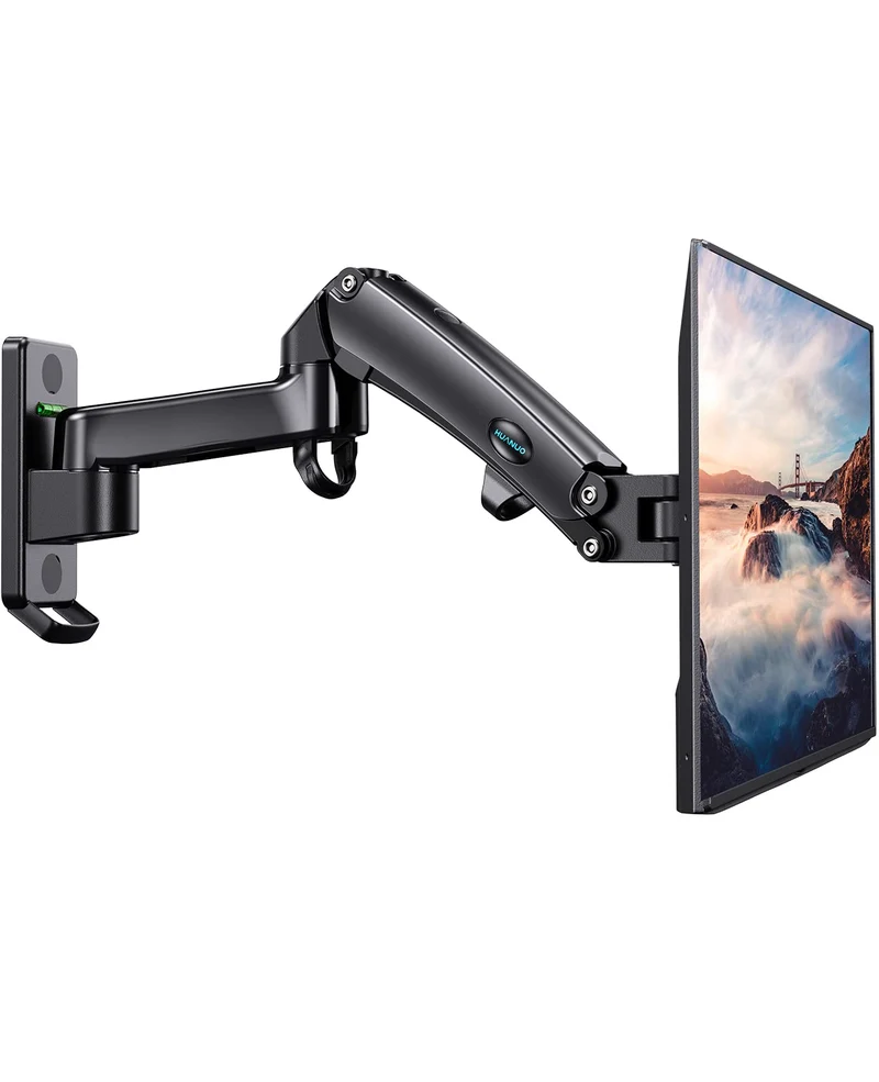 HUANUO Support Mural pour Écrans Ultra-Large de 24"-35", Support Ecran PC Mural à Mouvement Complet, Support Mural pour Moniteur, Support VESA 75/100/200mm, Capacité de Charge 3-12KG