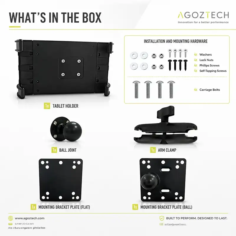 Support de montage pour chariot élévateur JLT Tablet pour flottes d'entrepôt | Agoz