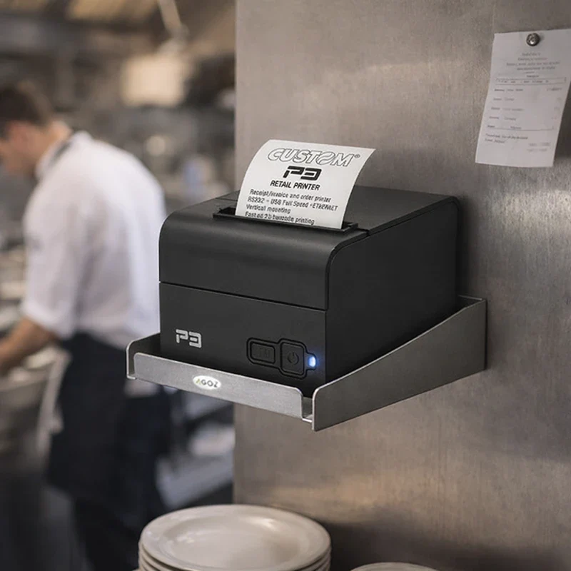 Étagère murale en acier inoxydable pour imprimante de vente au détail personnalisée