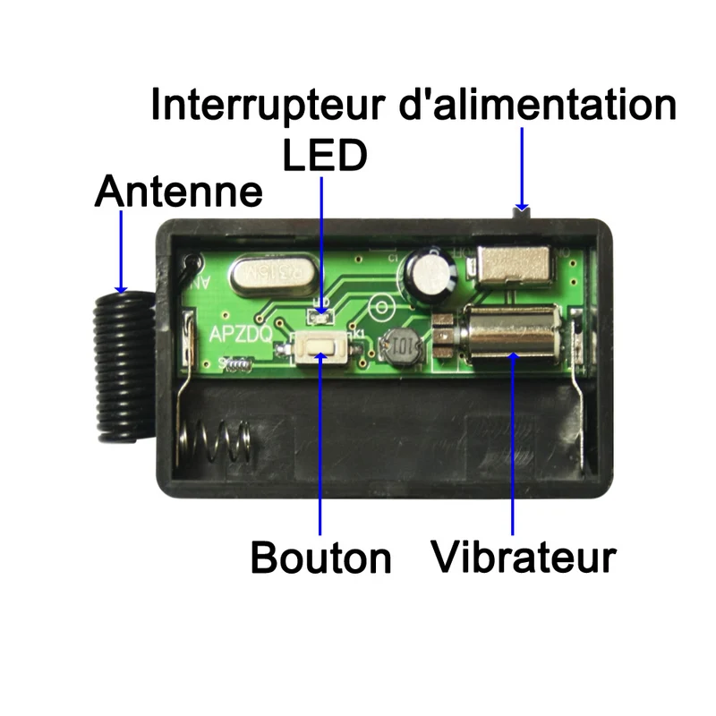Mini Rappel Vibreur Télécommande Sans Fil Pour Vibrer 1 à 8 Fois (Modèle: 0020160)