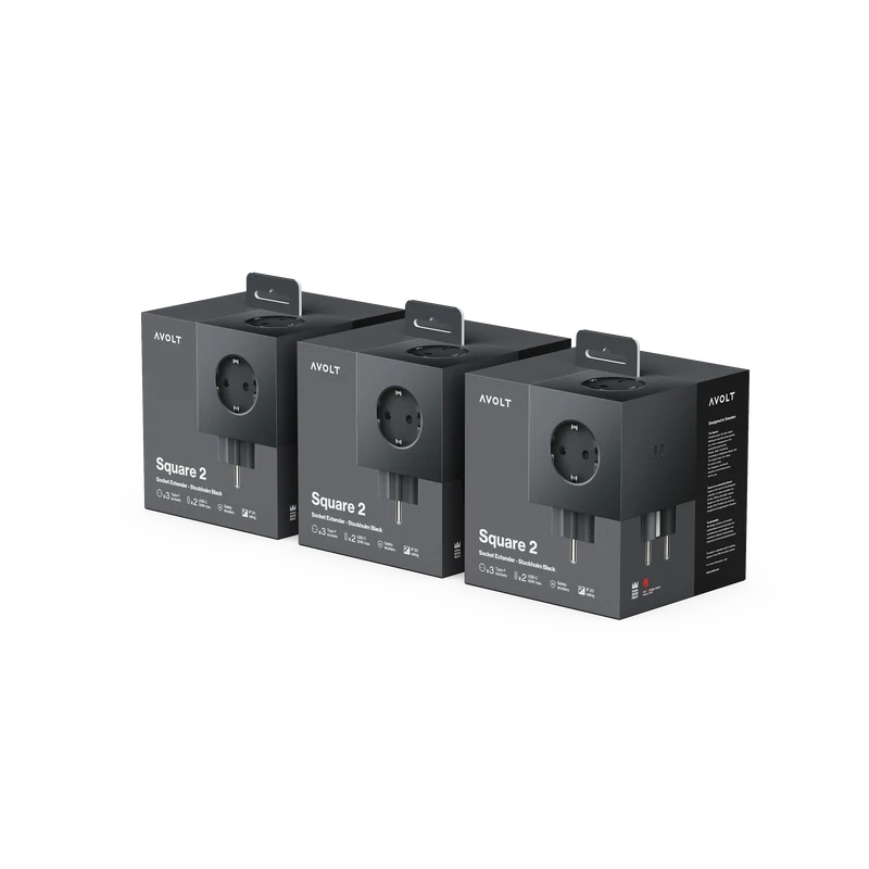 Square 2 | 3-Pack Stockholm Black USB-C