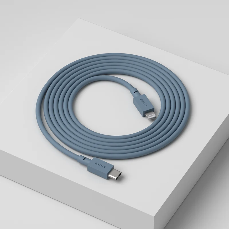 New Cable 1 | 3-Pack Shark Blue USB-C to Lightning