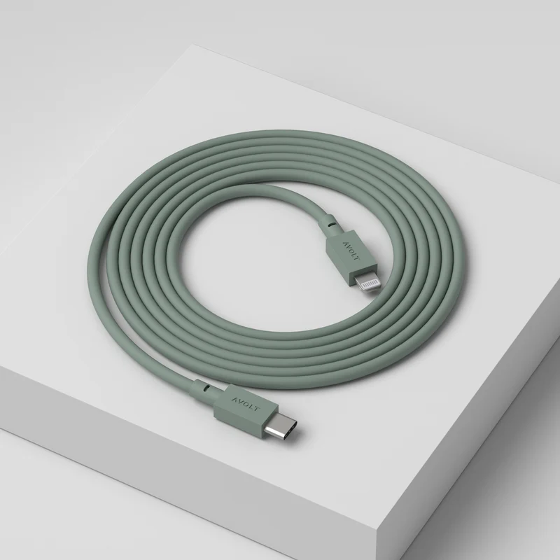 New Cable 1 | 3-Pack Oak Green USB-C to Lightning