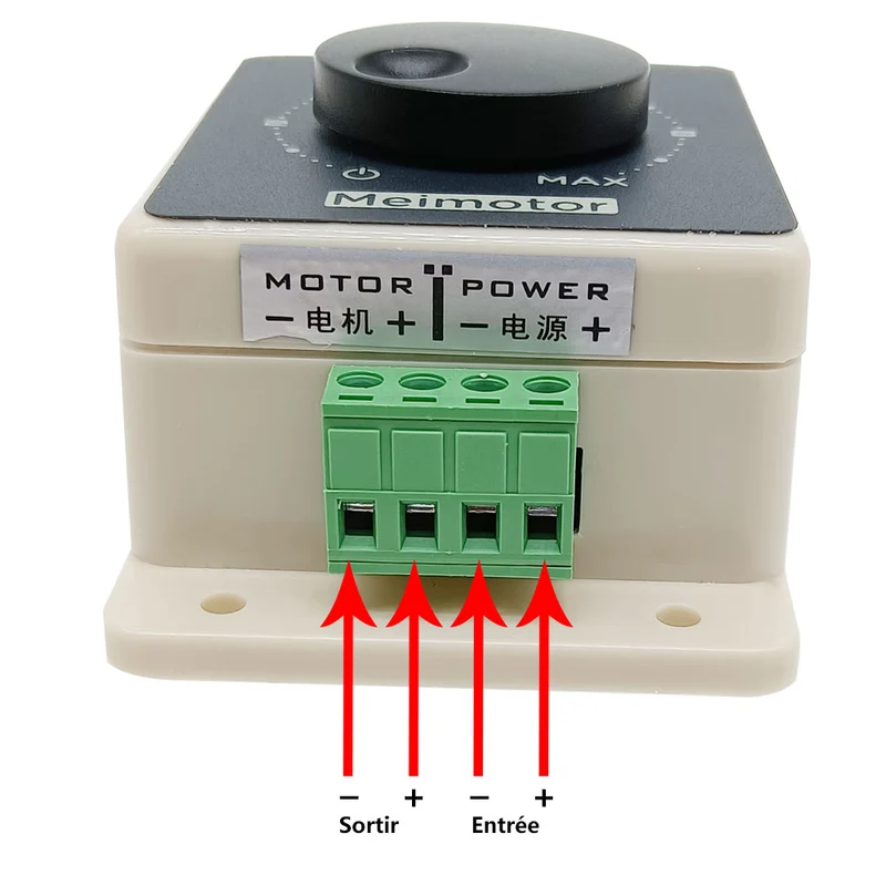 PWM Régulateur de Vitesse du Moteur CC 10V-60V 10A (Modèle: 0044006)