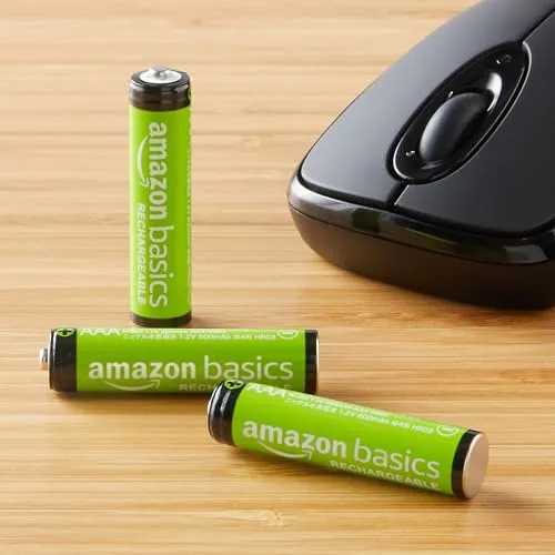 Amazon Basics Piles NiMh rechargeables AAA (Lot de 16) 800 mAh pré-chargées