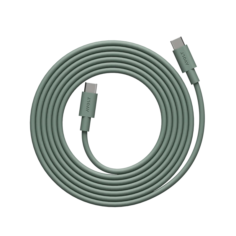 New Cable 1 | 3-Pack Oak Green USB-C to USB-C
