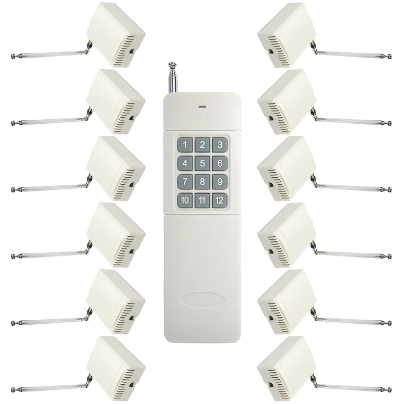 CC Kit Télécommande Sans Fil avec 12 Interrupteurs Radio et 1 Émetteur (Modèle: 0020359)