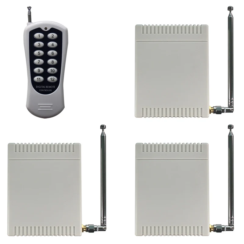 Kit Télécommande Sans Fil CA 220V avec 3 Interrupteurs et 1 Émetteur Radio (Modèle: 0020405)