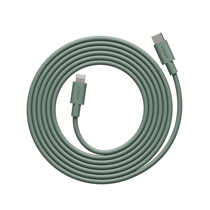 New Cable 1 | 3-Pack Oak Green USB-C to Lightning
