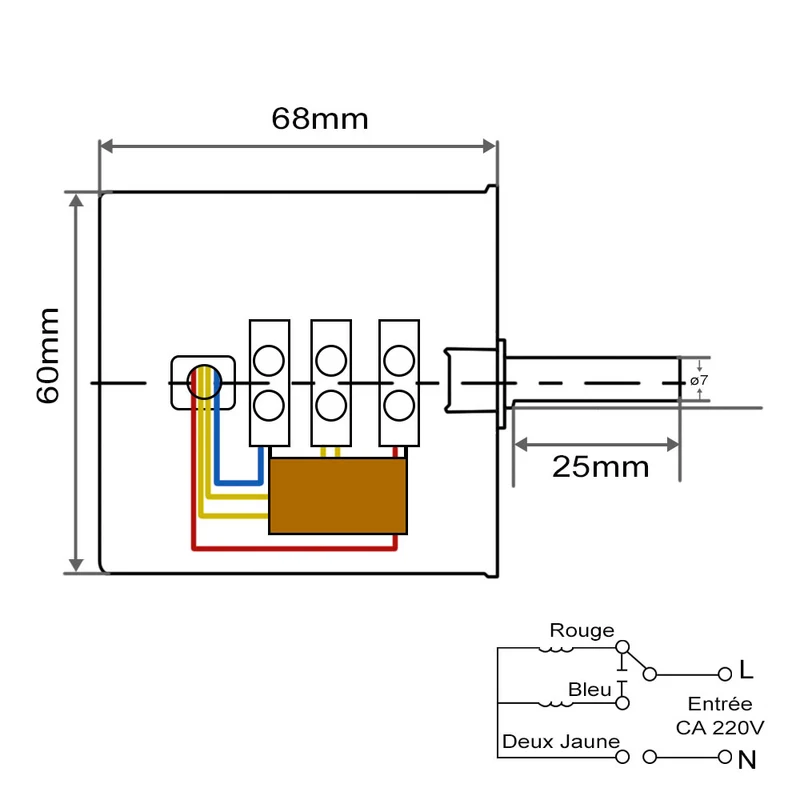 Moteur Synchrone à Aimant Permanent Électrique Monophasé 220V 28W (Modèle: 0042002)