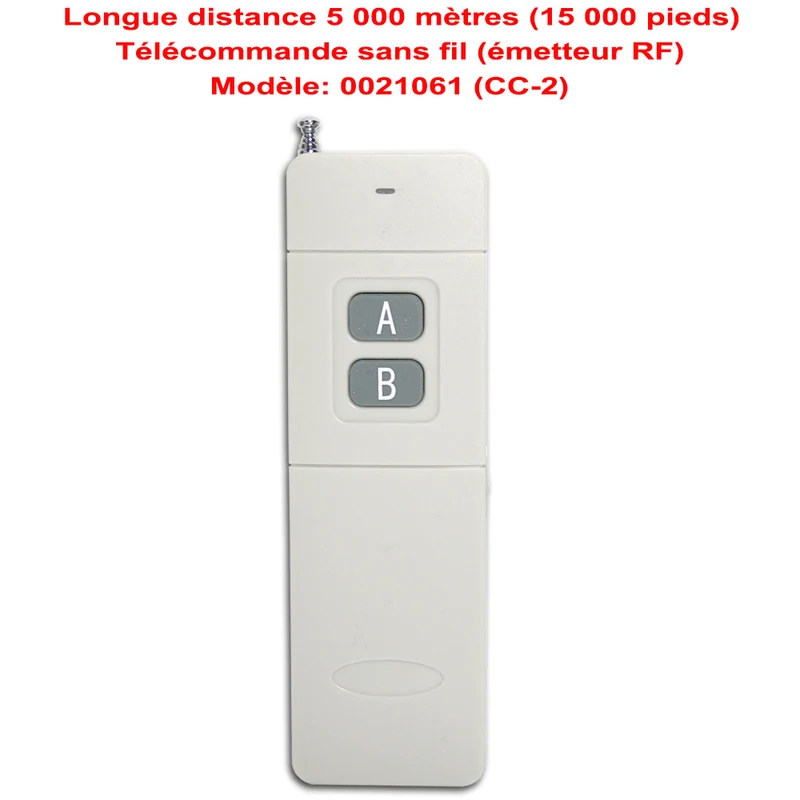 2 Voie 30A relais interrupteur sans fil 10~80V avec 5km télécommande (Modèle: 0020105)
