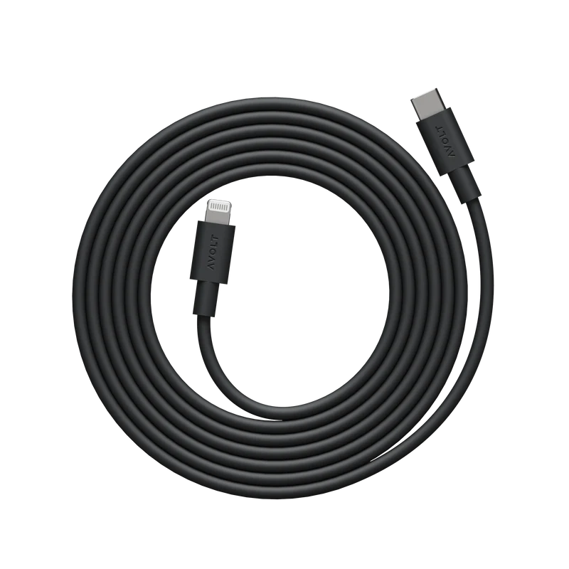 New Cable 1 | 3-Pack Stockholm Black USB-C to Lightning