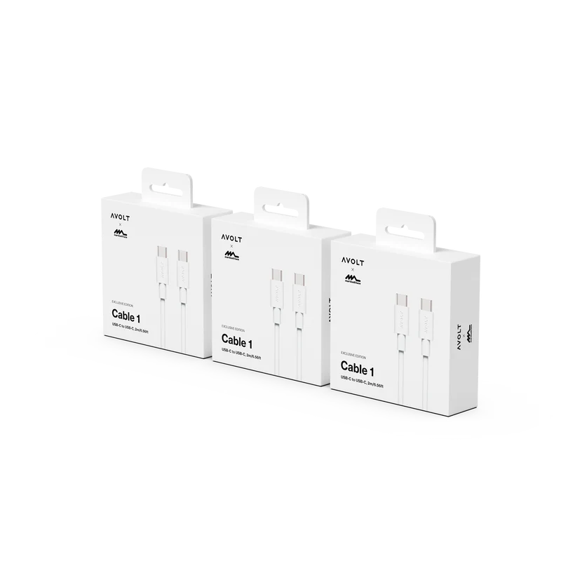 New Cable 1 | 3-Pack Opal White USB-C to USB-C