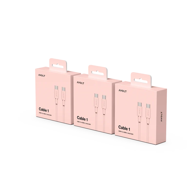 New Cable 1 | 3-Pack New Pink USB-C to USB-C