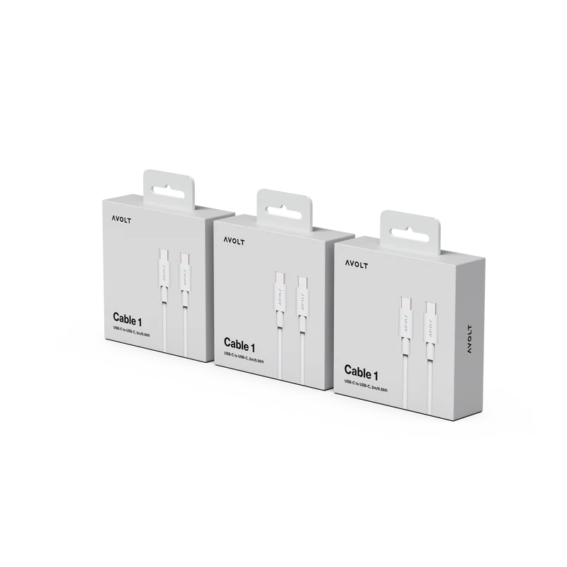 New Cable 1 | 3-Pack Gotland Gray USB-C to USB-C
