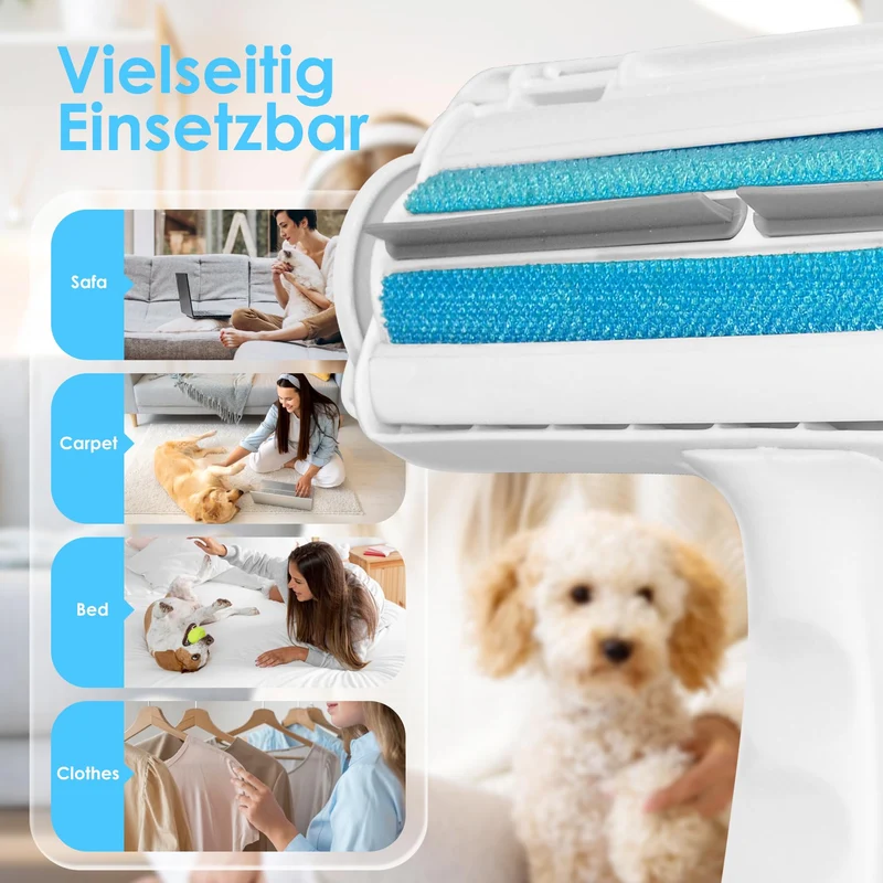 Mmyzao Brosse Anti Poils Animaux Chat Chien Accessoire,Ramasse Poils,Brosse Anti Poil pour Vetement,Canapé,Voiture,Lit,Tapis