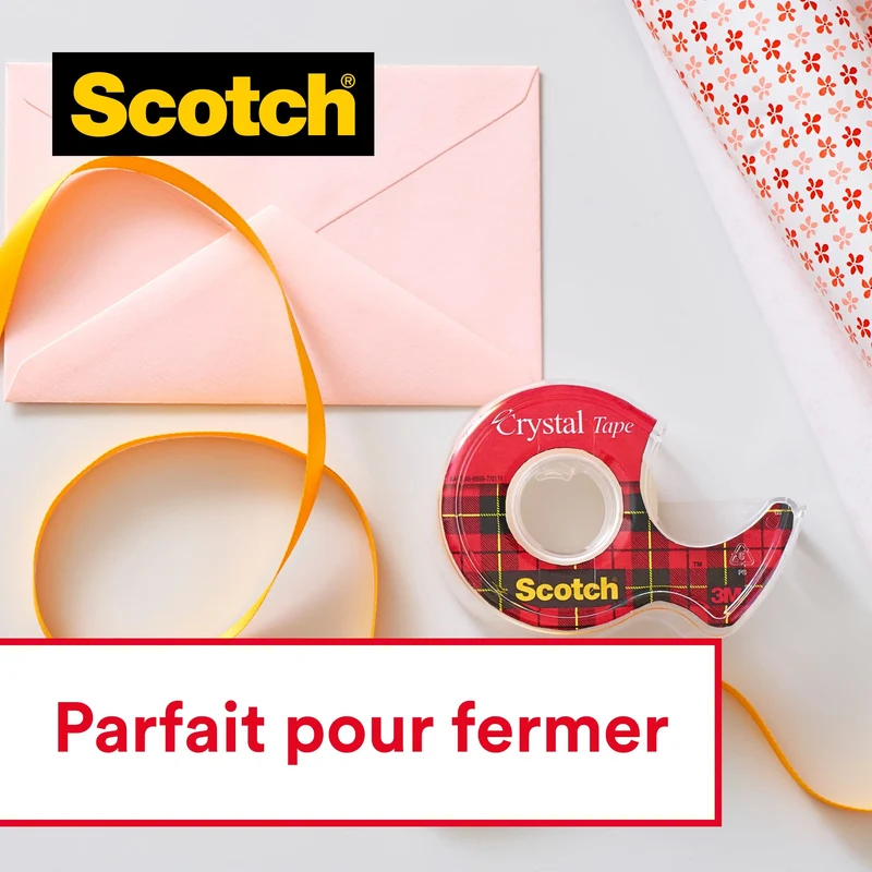 Scotch - 6-1975C3 - Caddy Un Paquet de 3 Rubans Crystal, 19 mm x 7,5 m