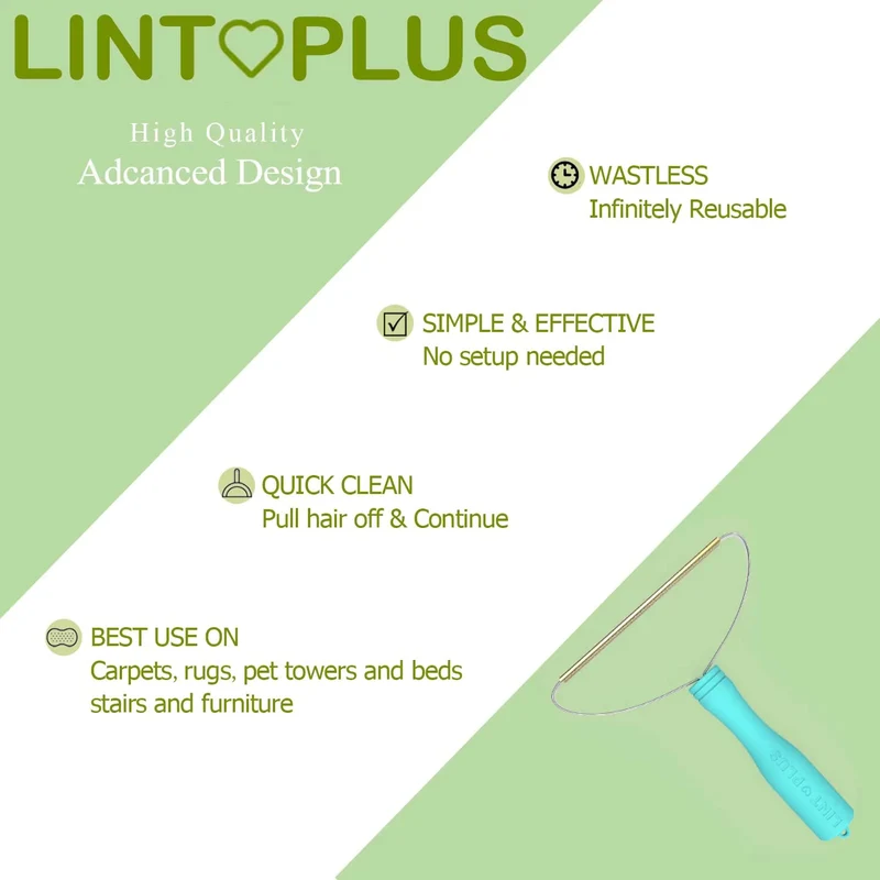 LINTPLUS Brosse Anti Poils Animaux, spécial Brosse Poil Chat et Brosse Poil Chien pour Tapis, Arbres à Chat et Paniers pour Chiens, Facile à ramasse Poils Animaux