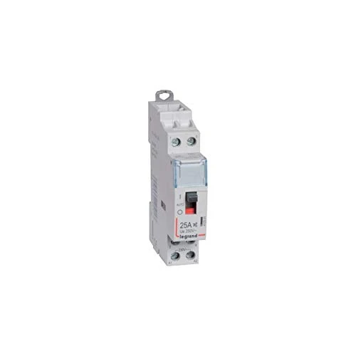 Legrand 412558 Contacteur domestique CX³ silencieux bobine 230V, 2P, 250V, 25A, contact 2F, 1 module