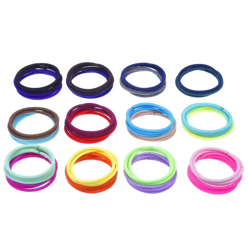 Multicolor Élastiques Bande de Cheveux Aucun Métal Élastiques Doux 69 Pièces 3mm