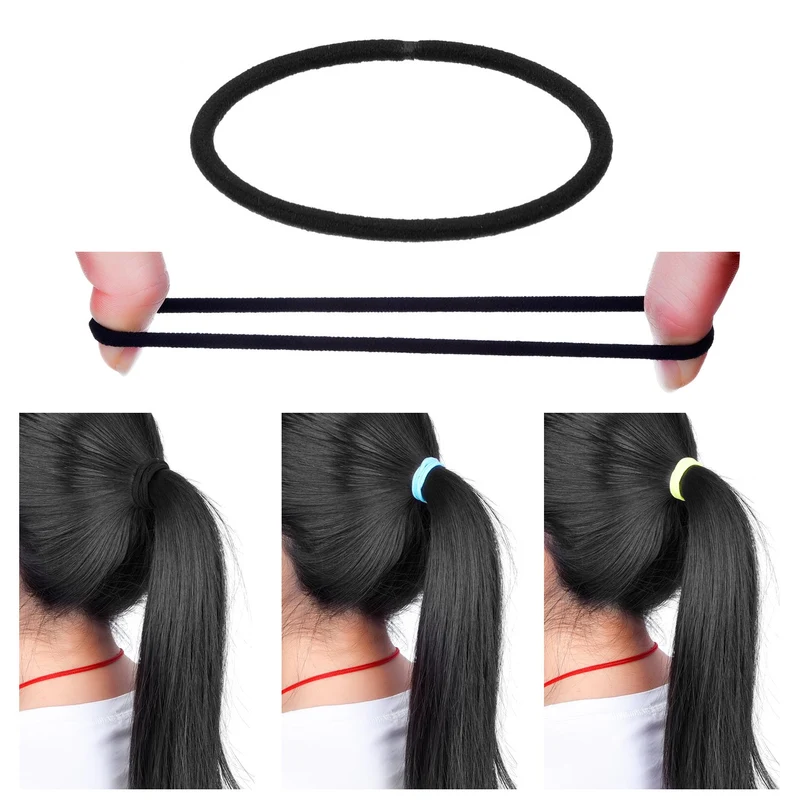 Multicolor Élastiques Bande de Cheveux Aucun Métal Élastiques Doux 69 Pièces 3mm