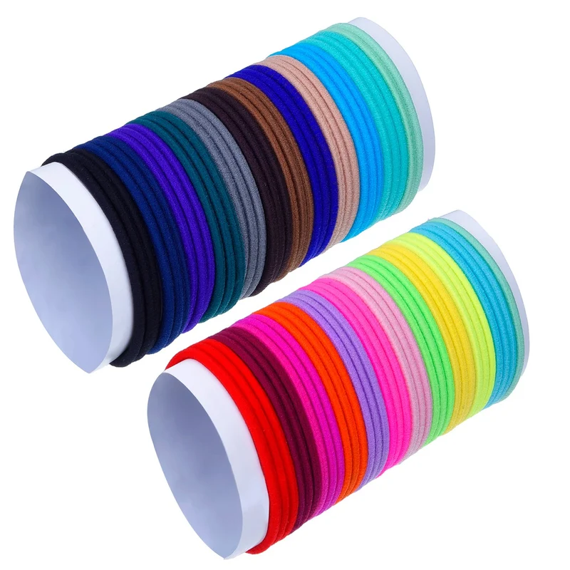 Multicolor Élastiques Bande de Cheveux Aucun Métal Élastiques Doux 69 Pièces 3mm