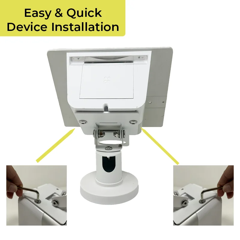 Support métallique pivotant et inclinable à profil bas pour terminal de point de vente Clover Mini