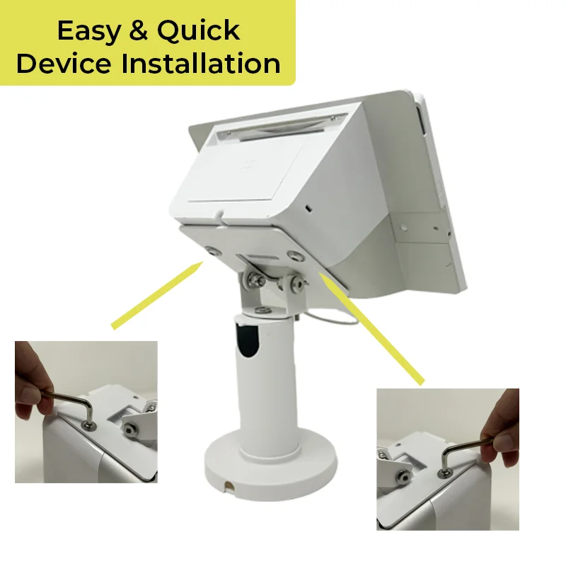 Support métallique pivotant et inclinable à profil élevé pour terminal POS Clover Mini