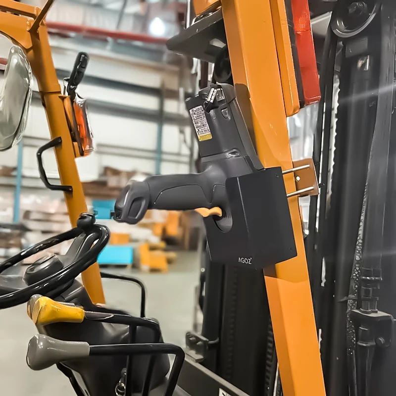 Support de chariot élévateur en métal pour scanner mobile Keyence pour flux de production | Agoz