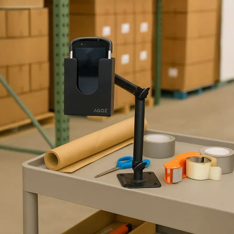Support à bras oscillant Janam Scanner pour station de travail d'entreprise | Agoz