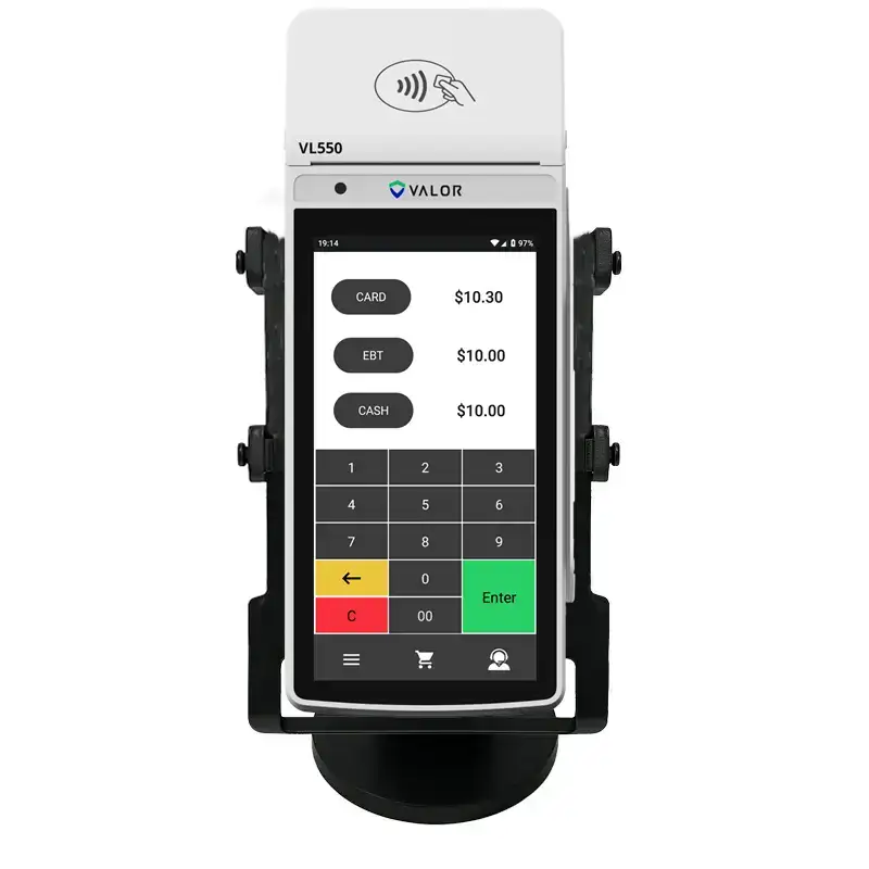 Support pivotant réglable pour terminal de paiement mobile Valor Paytech