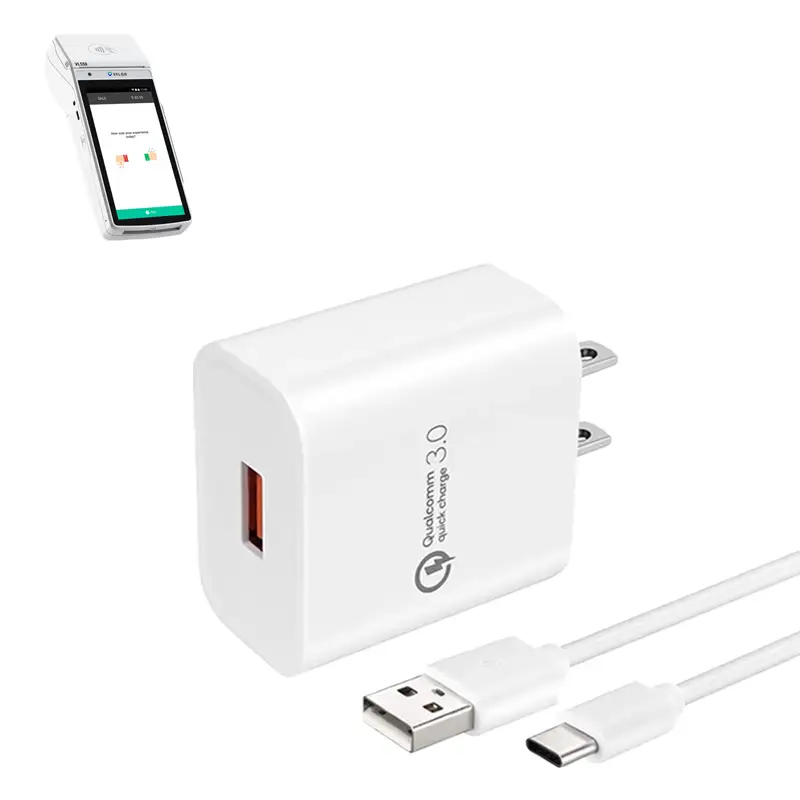 Chargeur mural pour terminal POS Valor avec câble USB-C | Agoz