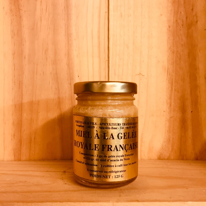 A Découvrir Les Bons Miels du Vexin et du Midi Miel d’Acacia à la Gelée Royale Française Pot de 125 g