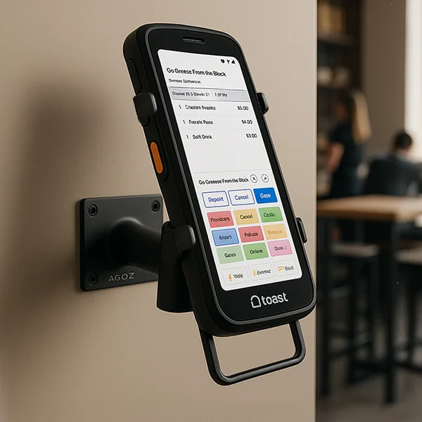 Support mural pivotant en métal AGOZ Toast Go 3 pour terminal de point de vente portable