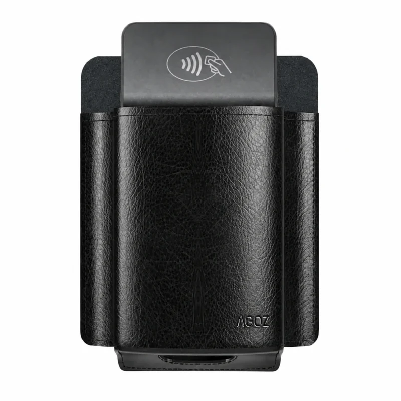 Étui portable en cuir pour terminal Adyen POS avec pince métallique sécurisée pour ceinture | Agoz