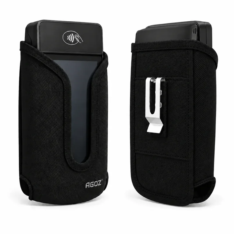 Étui holster robuste pour terminal de paiement portable Adyen POS avec clip de ceinture métallique et boucle | Agoz