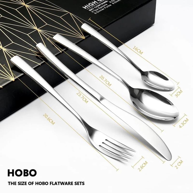 Ensemble De Couverts Acier Inoxydable Boîte-Cadeau 6 Personnes Maison Cuisine Restaurant