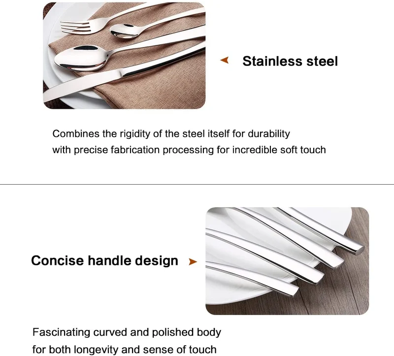 Ensemble De Couverts Acier Inoxydable Boîte-Cadeau 6 Personnes Maison Cuisine Restaurant