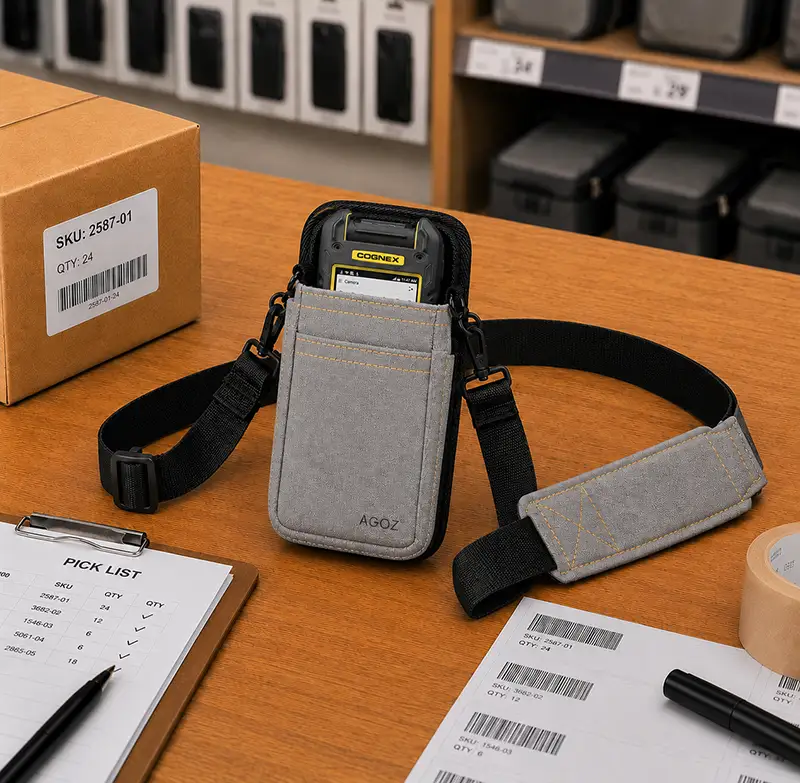Étui à bandoulière pour lecteur de codes-barres Cognex pour mobilité industrielle | Agoz