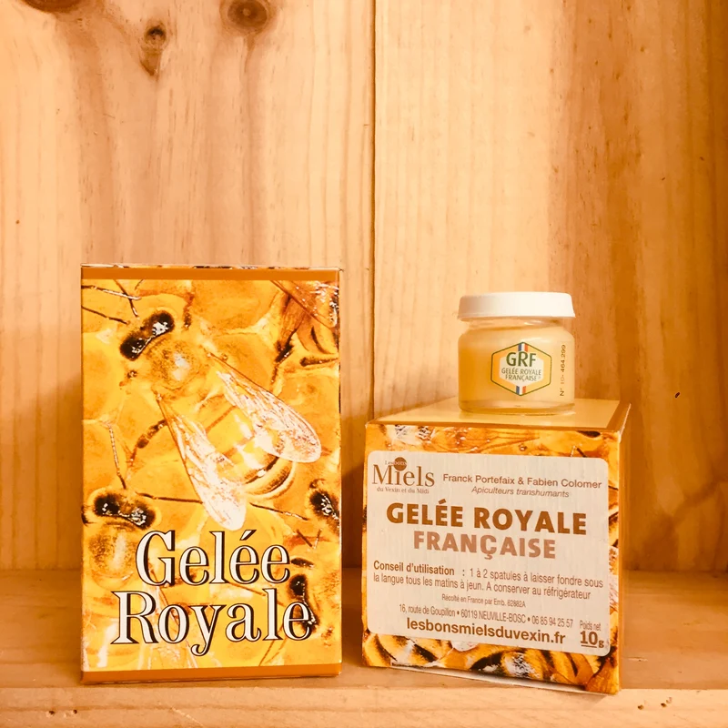 A Découvrir Les Bons Miels Du Vexin Et Du Midi Gelée Royale Française Conservation Réfrigérateur Boîte Isotherme 10 G